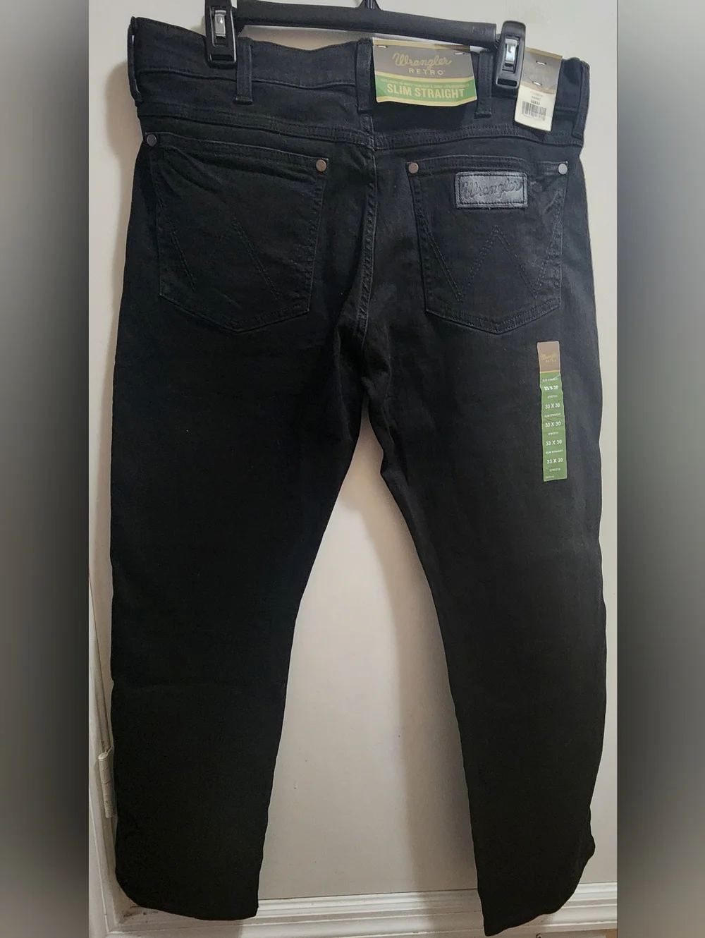 Wrangler Slim Straight Men's Jeans - Black - Picture 2 of 6